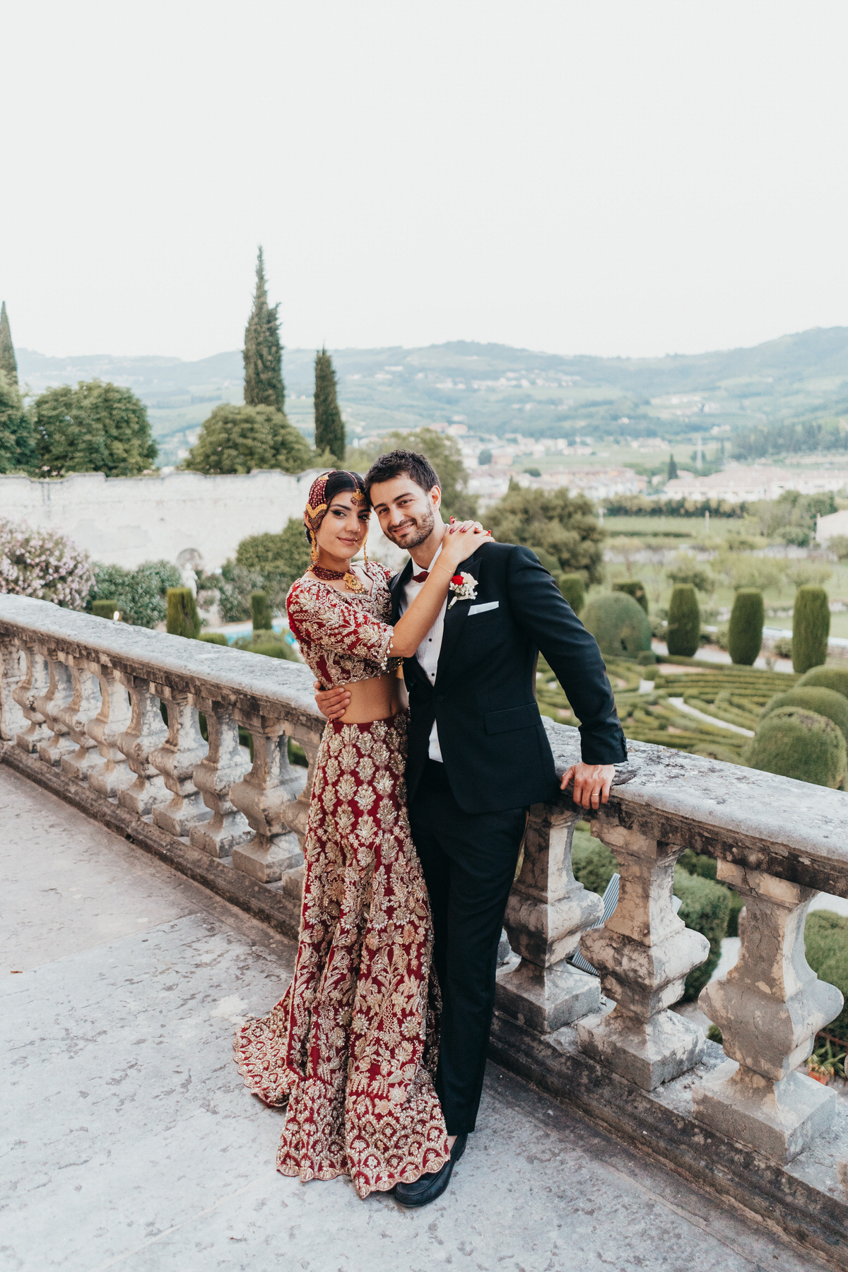 This Majestic Multicultural Wedding at Villa Arvedi in Verona is the Chef's Kiss