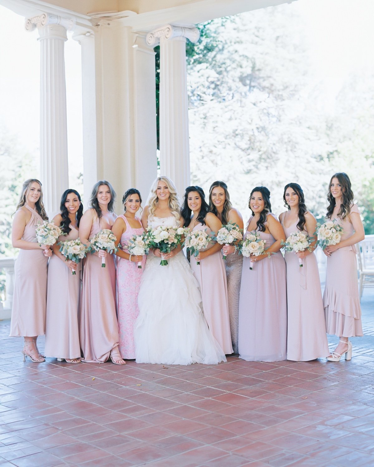 pink bridesmaid dresses