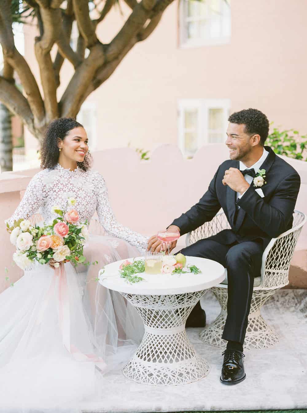 spring wedding in a hotel venue