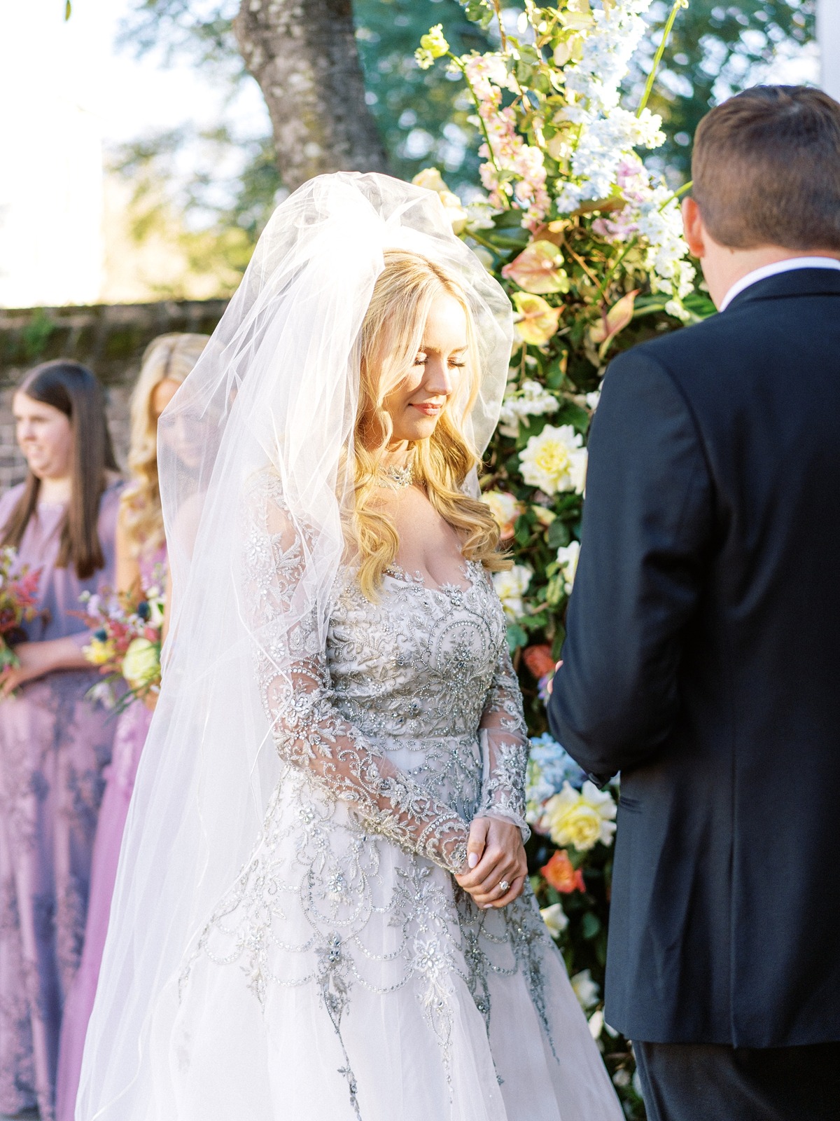 large wedding veil