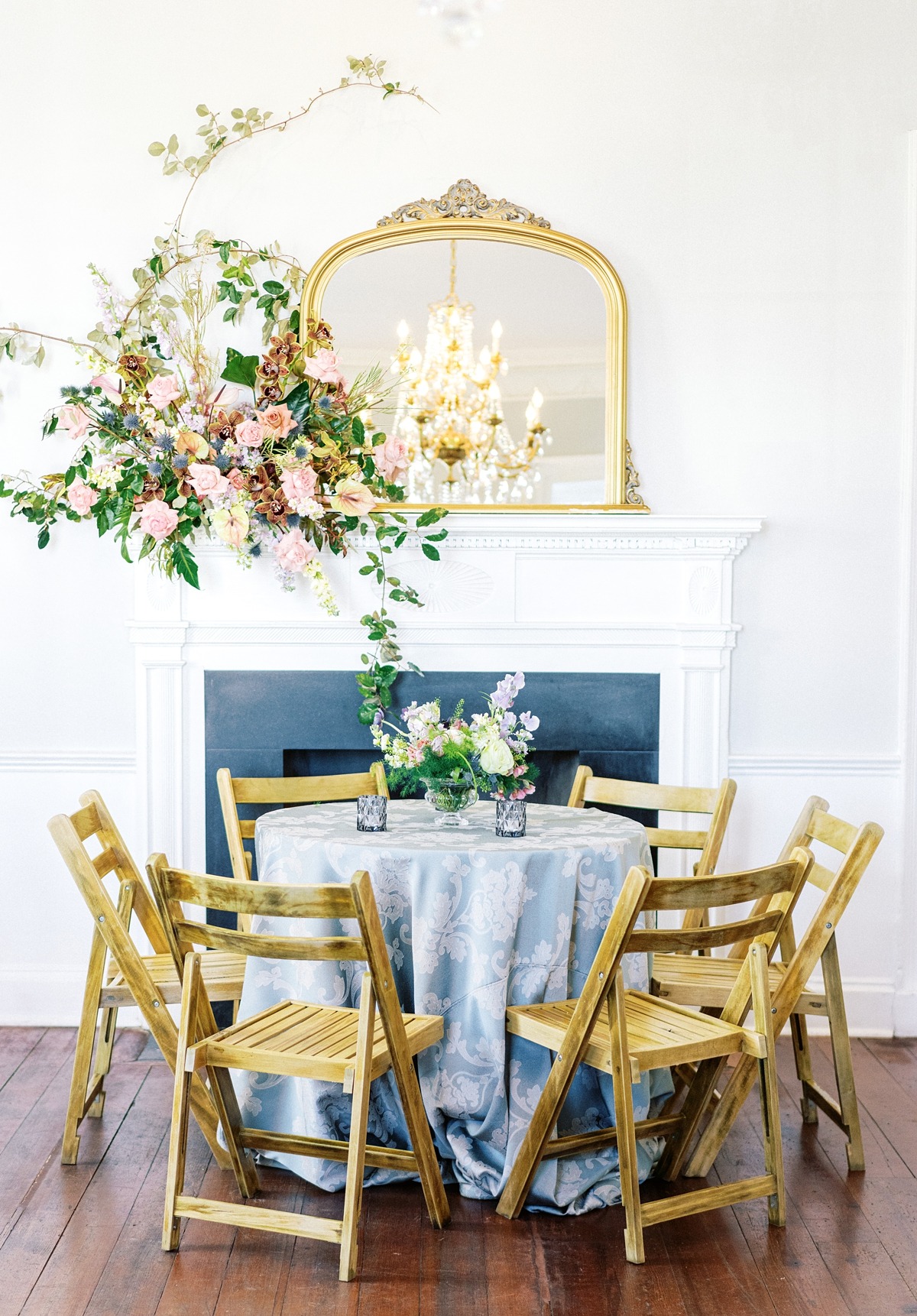 floral table linens