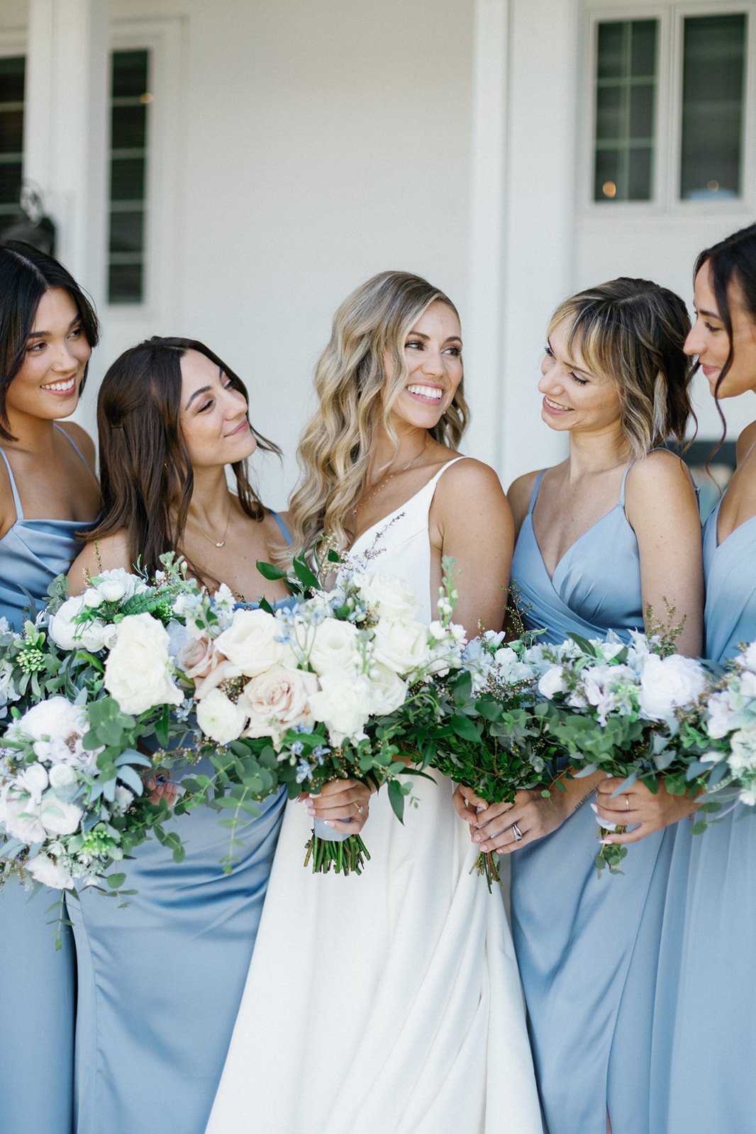 dusty blue bridesmaid dresses