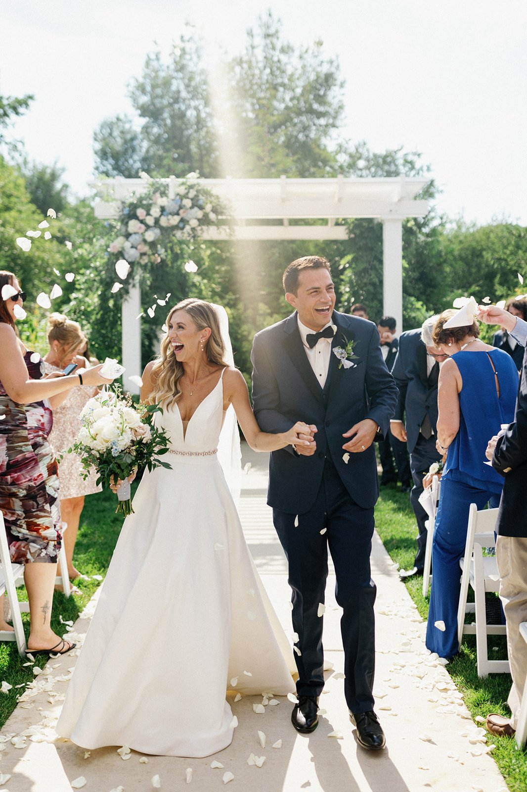 all-white wedding bouquet