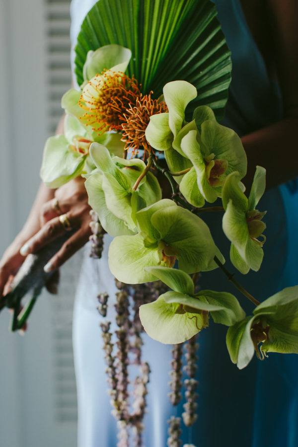 green orchid bridal bouquet