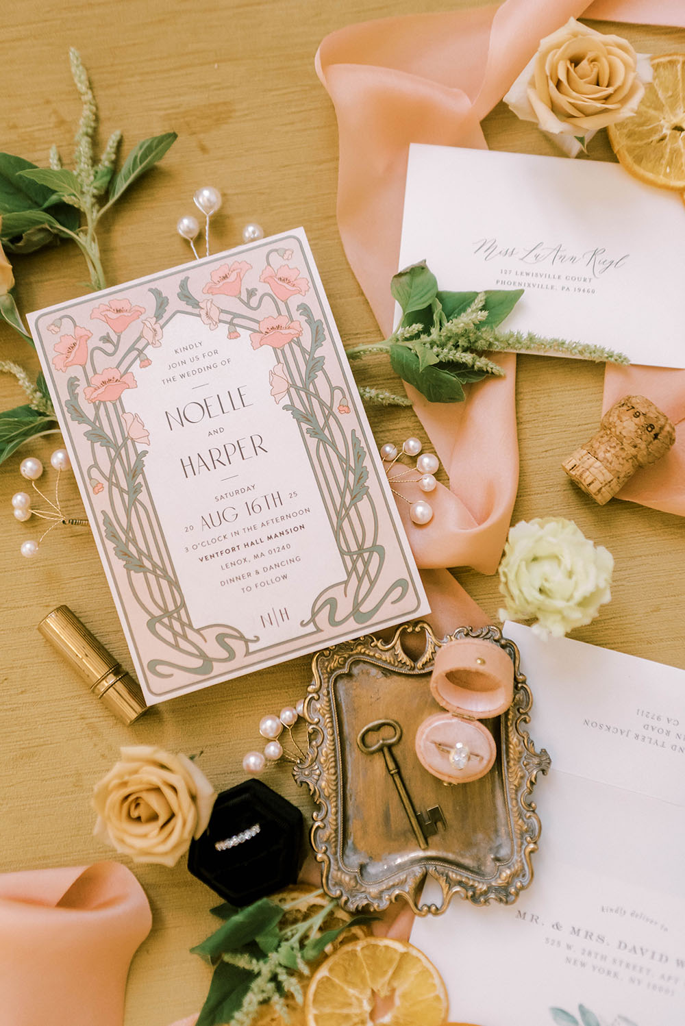 Art Nouveau Elopement At A Historic Bank Wedding Venue