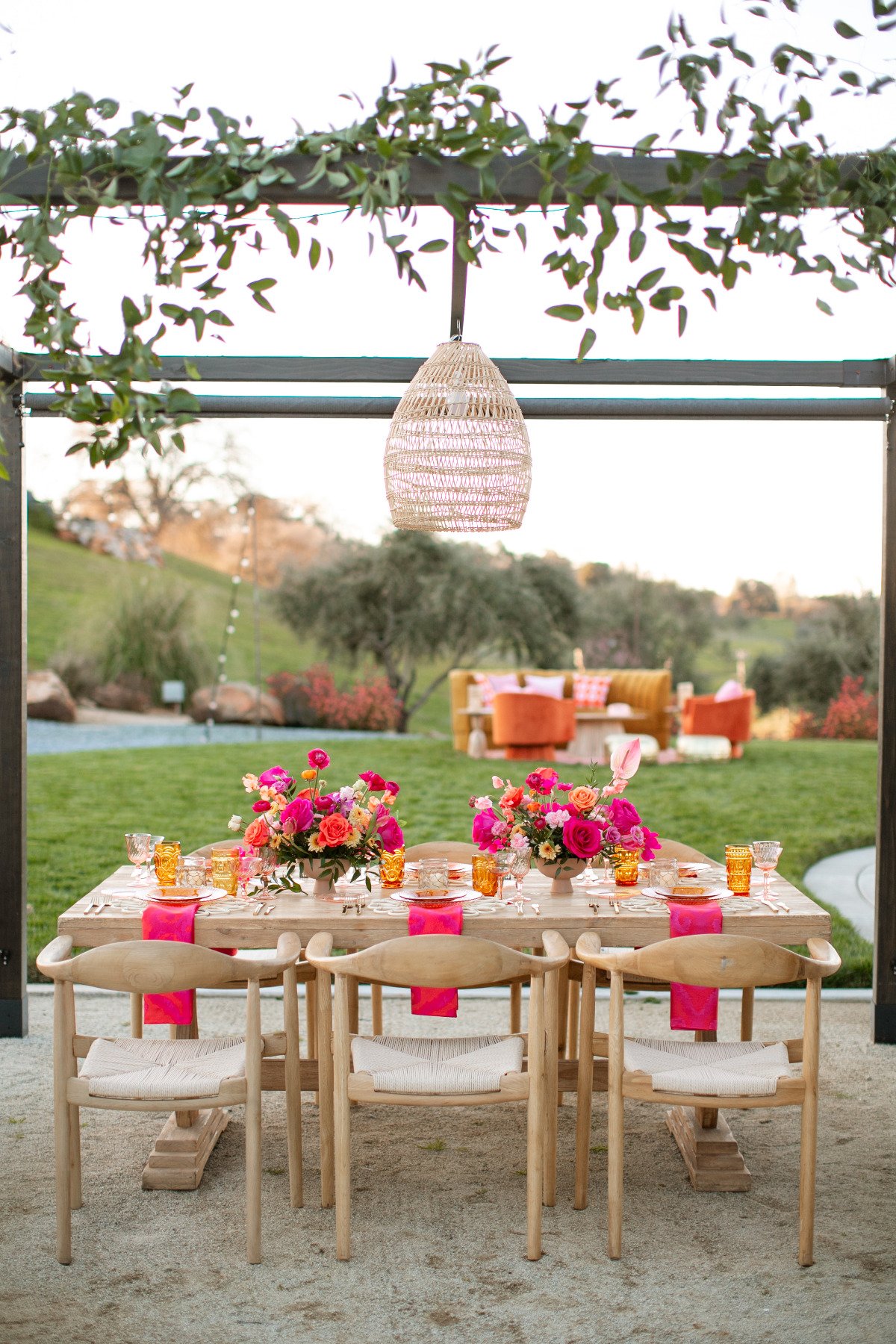 white wood tables