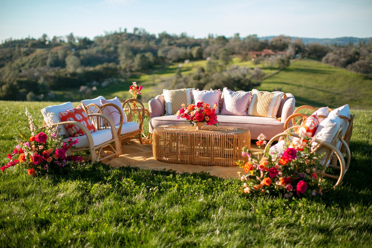 pink and cream furniture