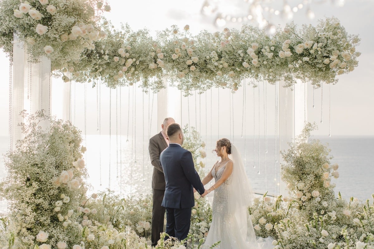 A Vogue-inspired wedding in Phuket with an emerald green dress code