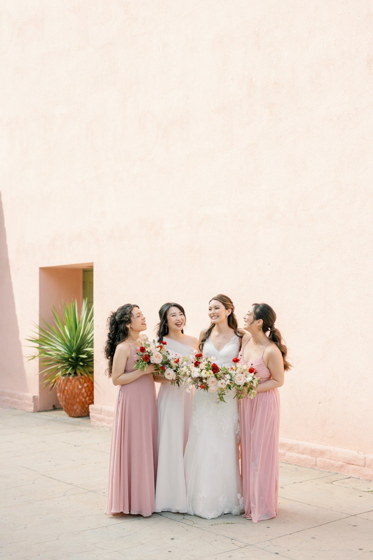 blush bridesmaid dresses