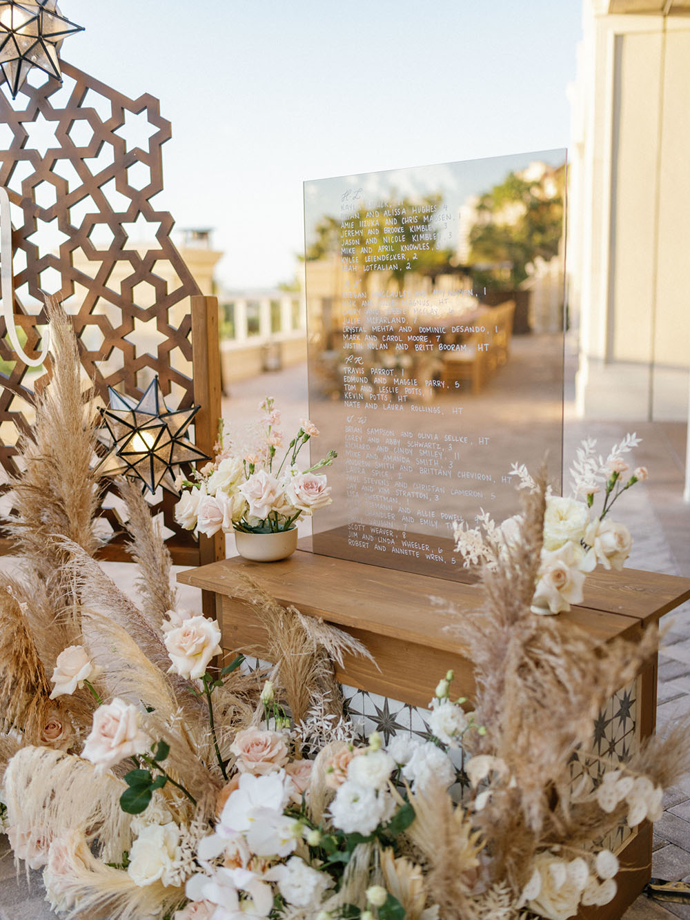 Neutral Beach Wedding Moroccan Star Decor