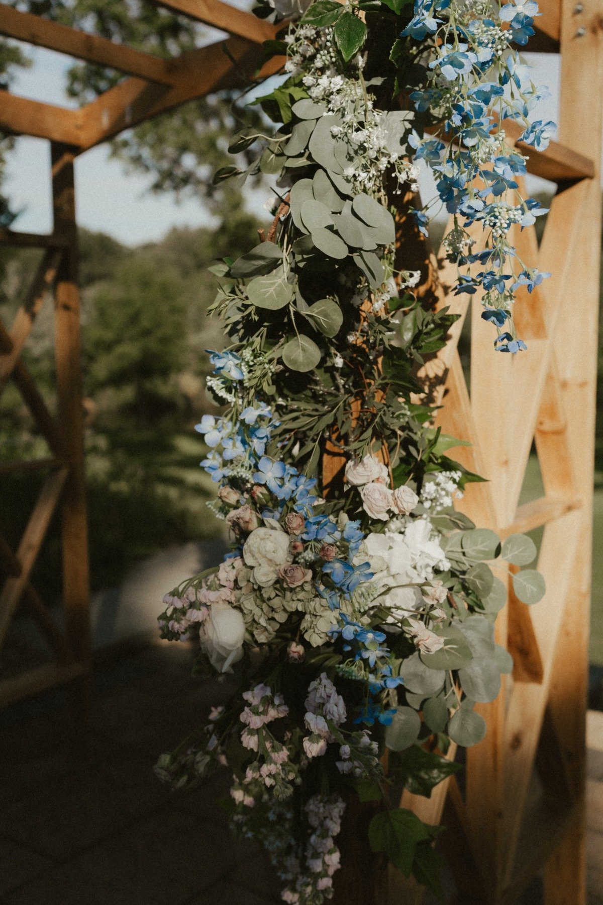 eucalyptus garland for wedding arbor