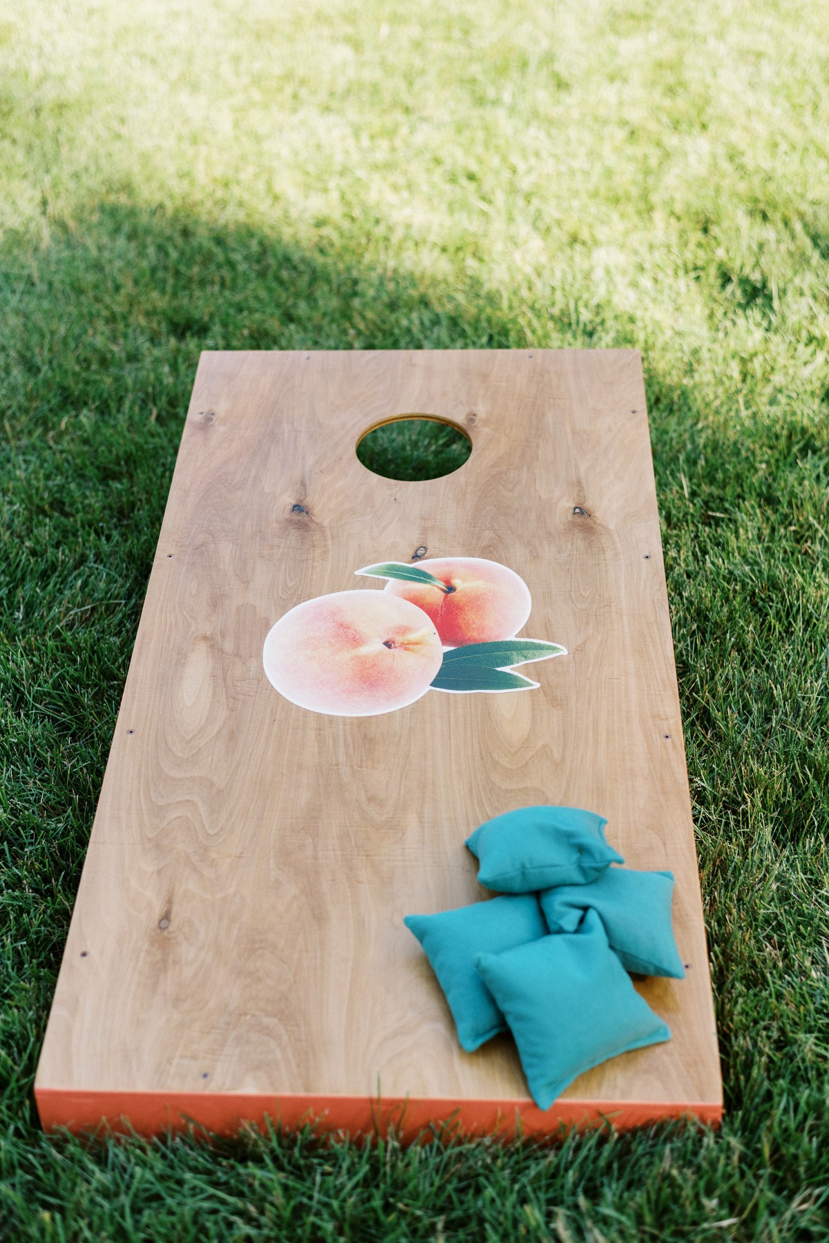 custom corn hole for wedding cocktail hour