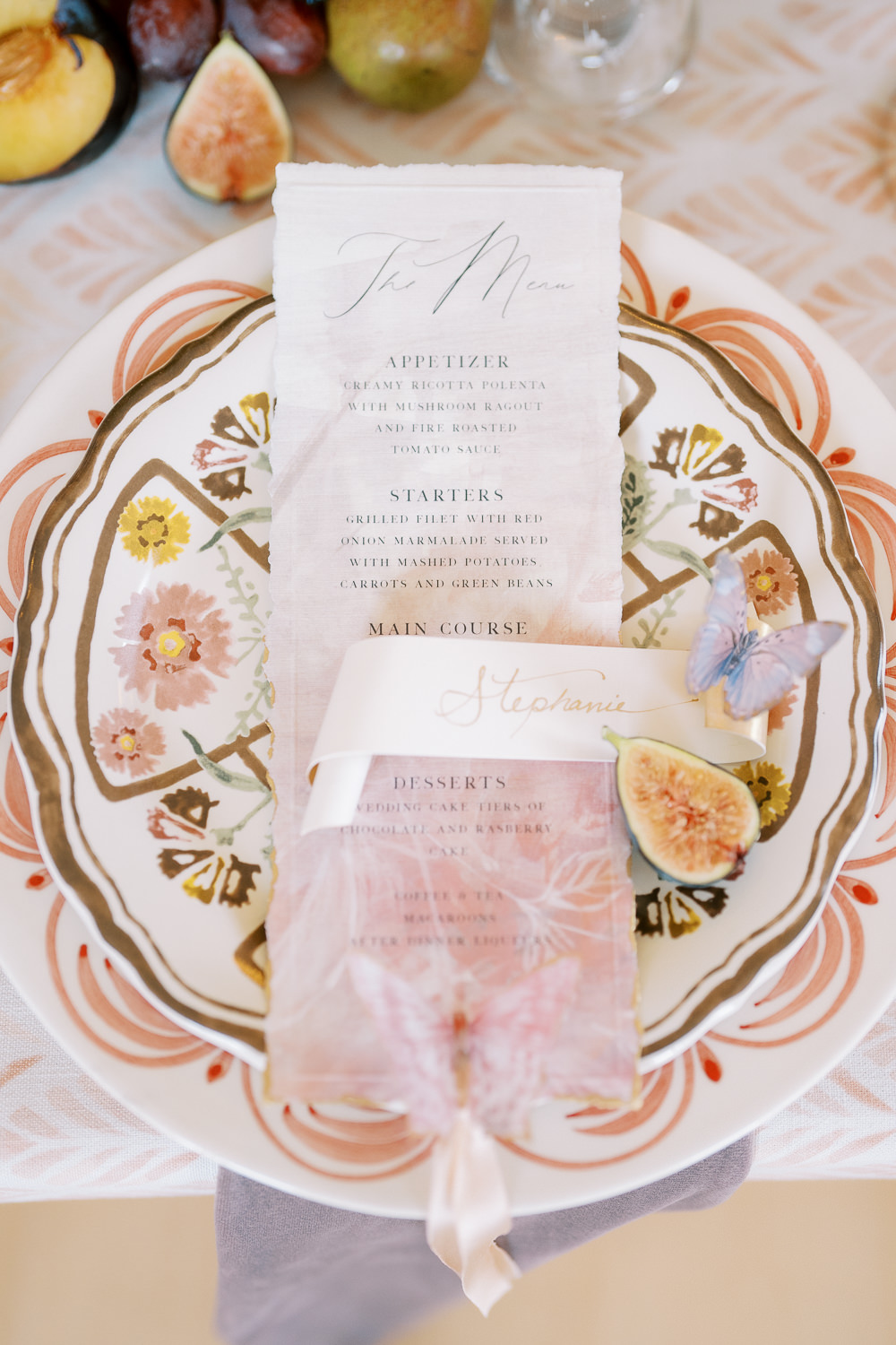 watercolor menu