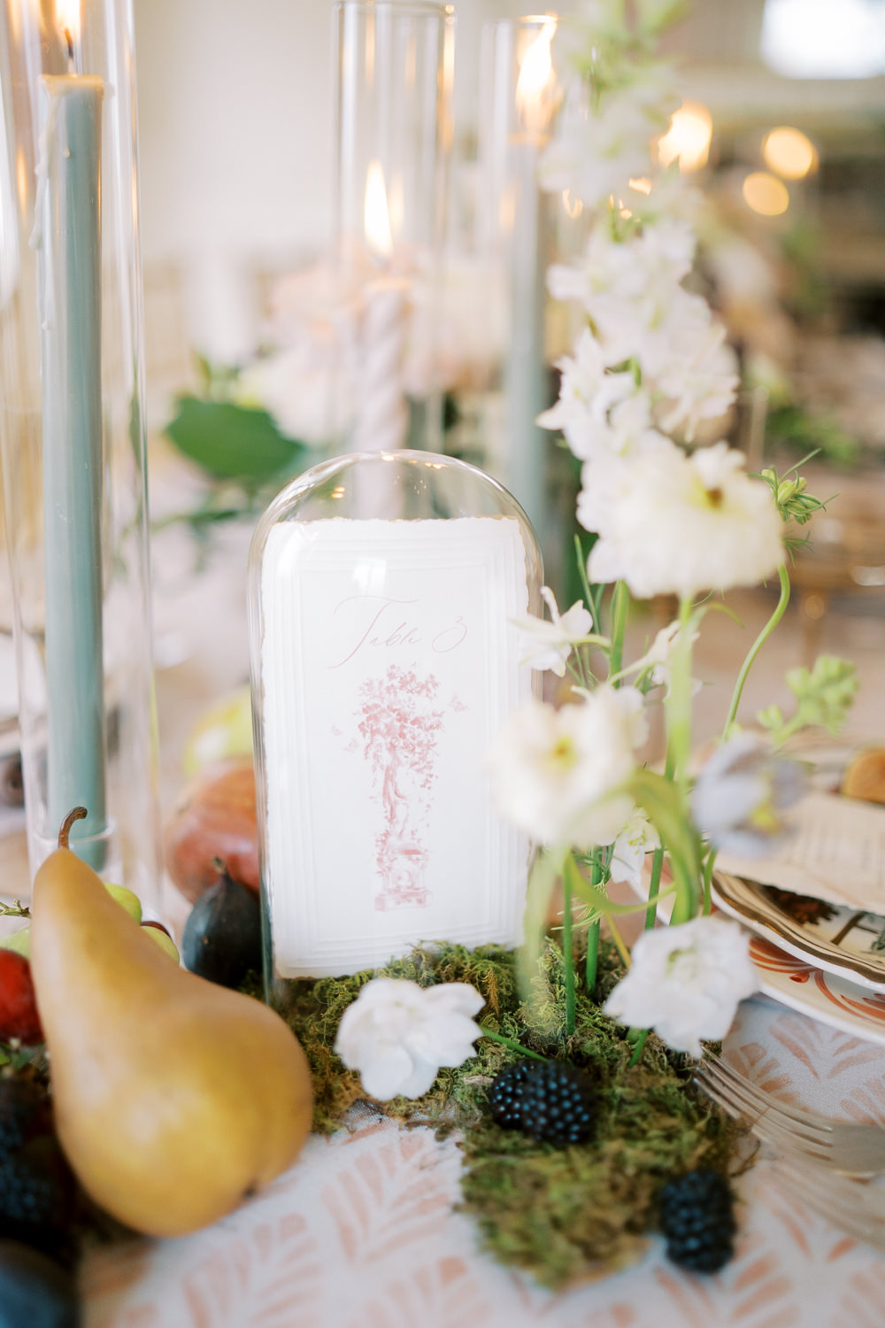 table number under a cloche