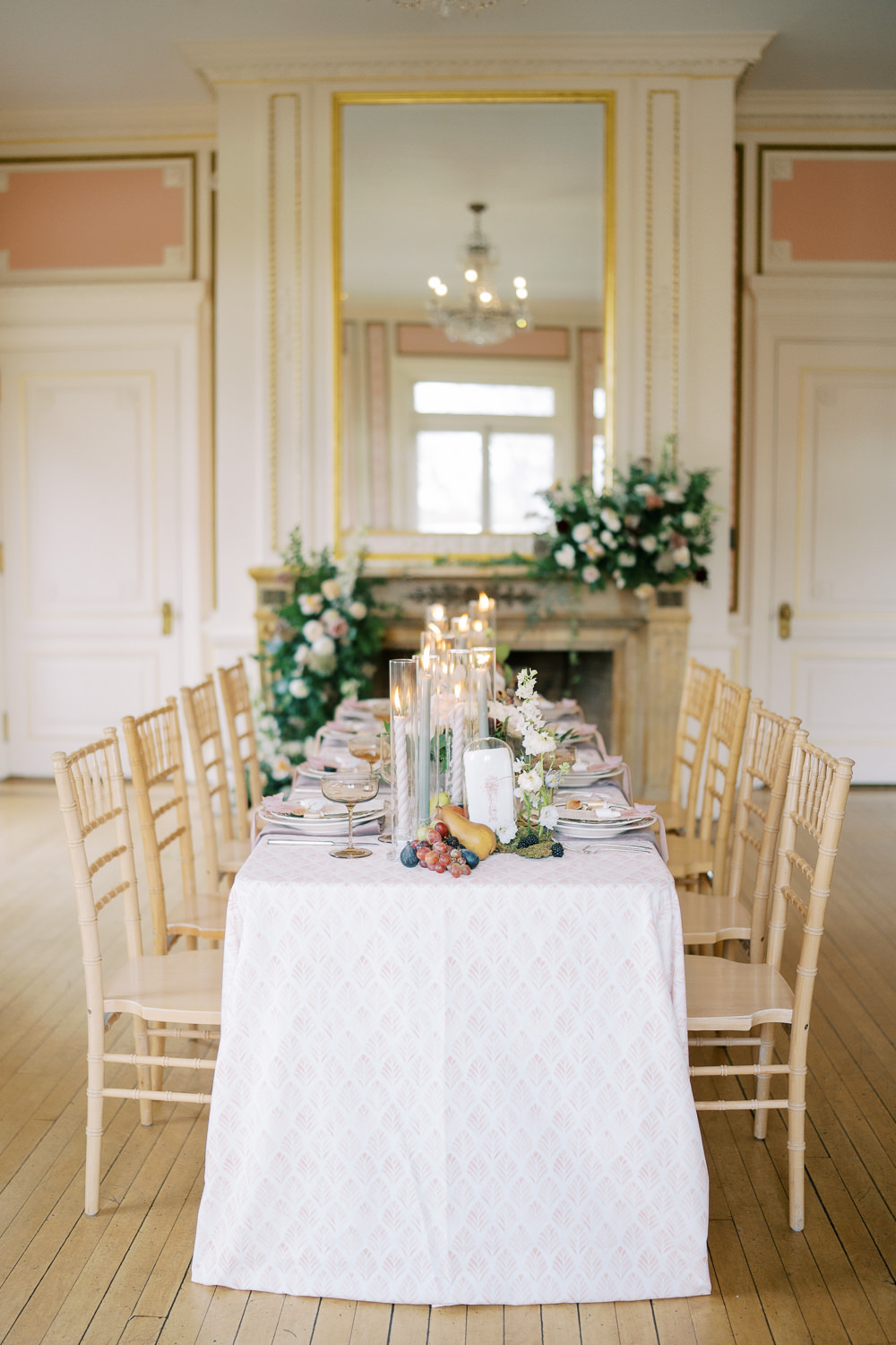 muted patterned tablecloth