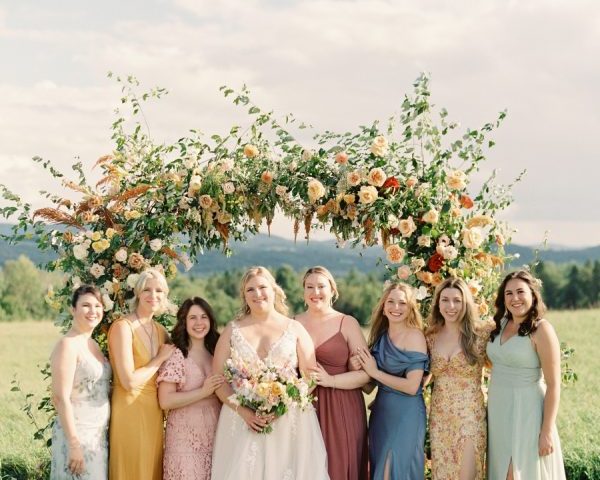 Abundant Peachy Blooms in the Vermont Hillsides at the Inn at Burklyn