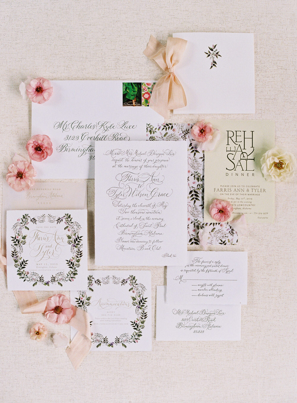 colorful wedding stationery