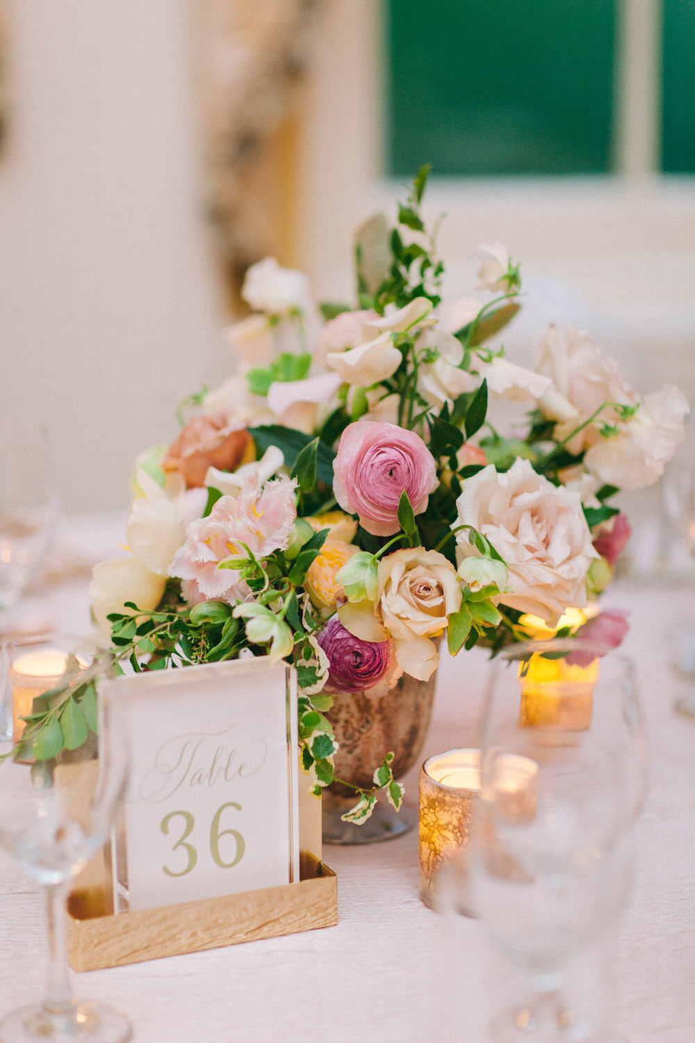 colorful floral centerpiece