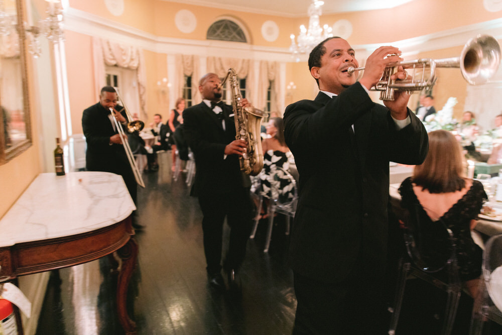 reception musicians playing the trumpet