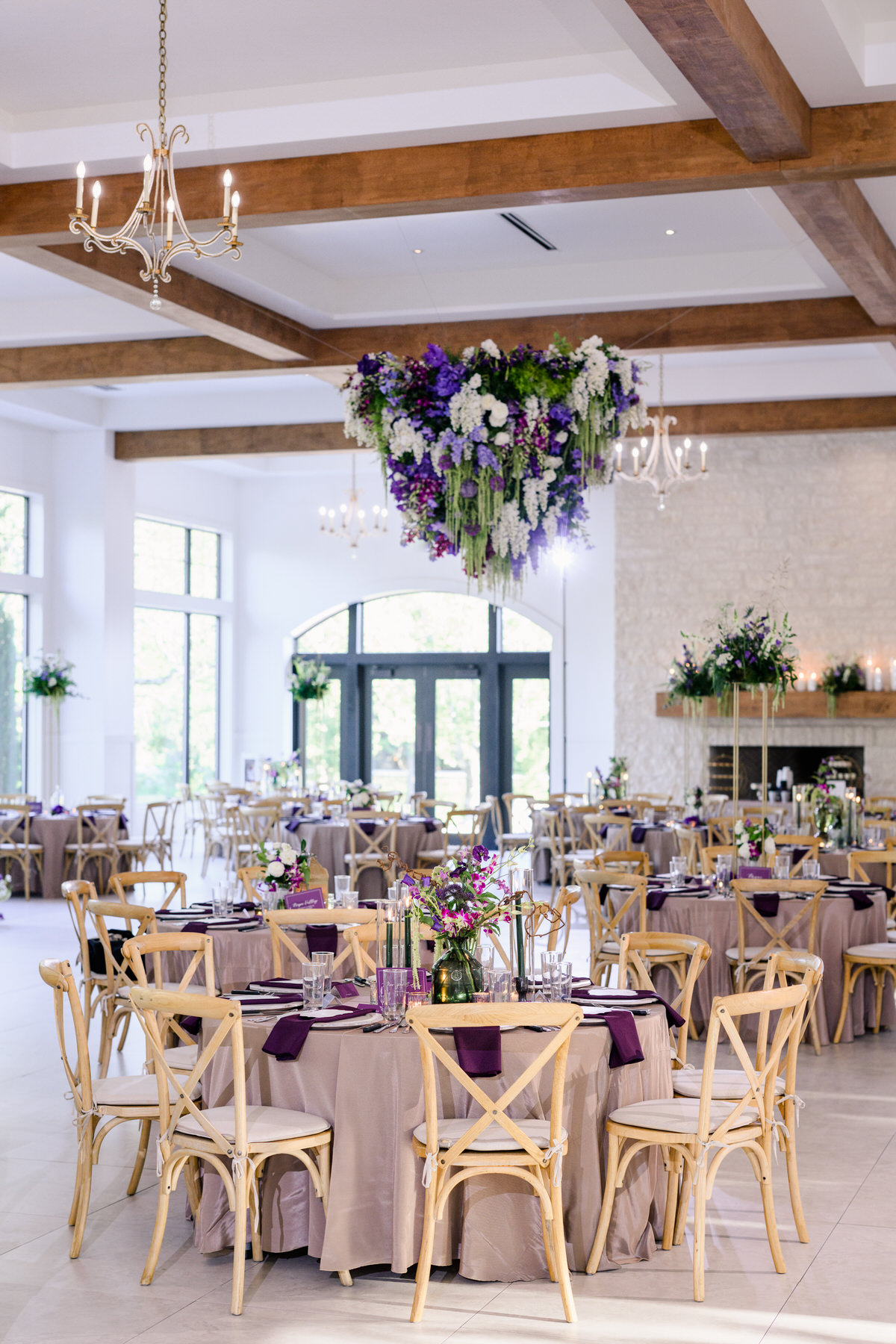 purple color scheme for a modern fusion wedding