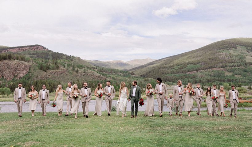 Vail Mountain Wedding With Pheasant Feathers & Pops of Red