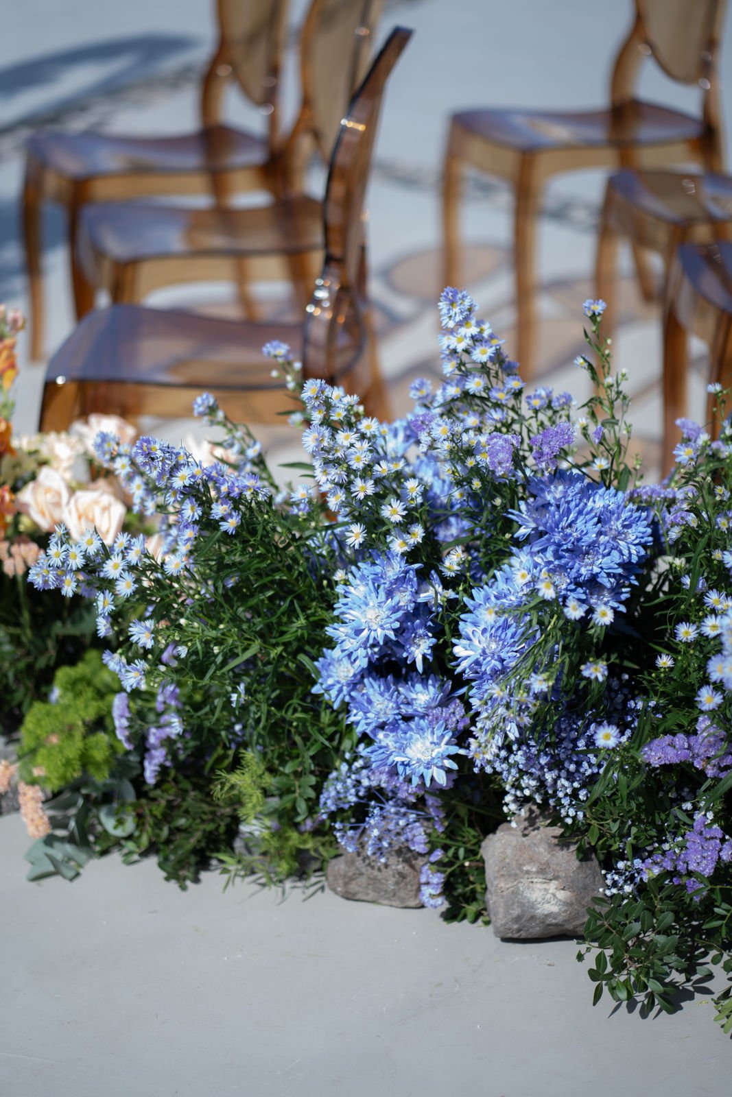 blue and brown wedding inspiration