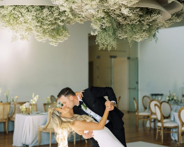 A Modern Ice Blue and Gray Wedding at Columbus Museum of Art