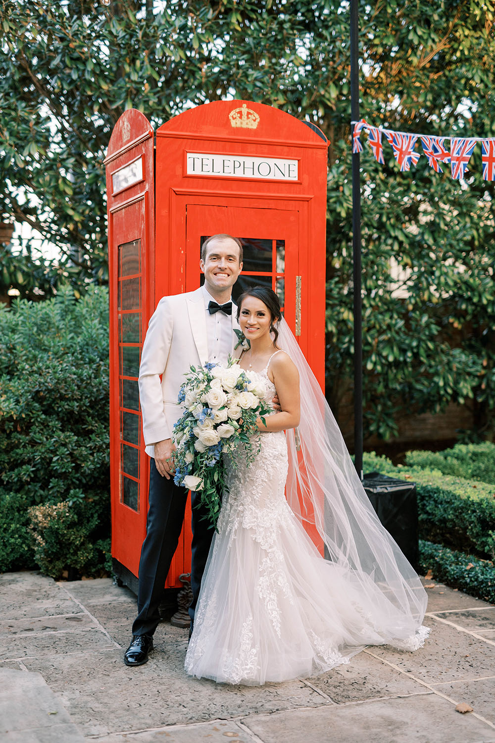 Blue Hydrangea Garden Wedding British Asian Influence