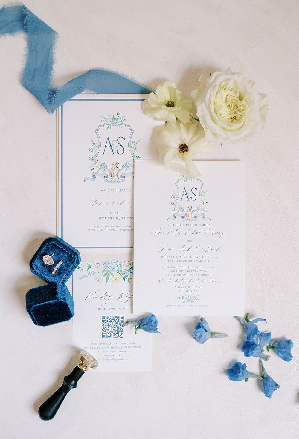 Blue Hydrangea Garden Wedding British Asian Influence