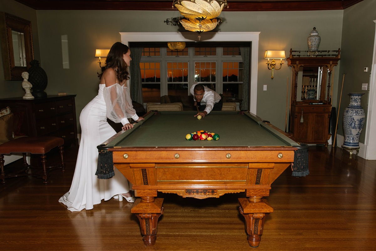 pool wedding editorial