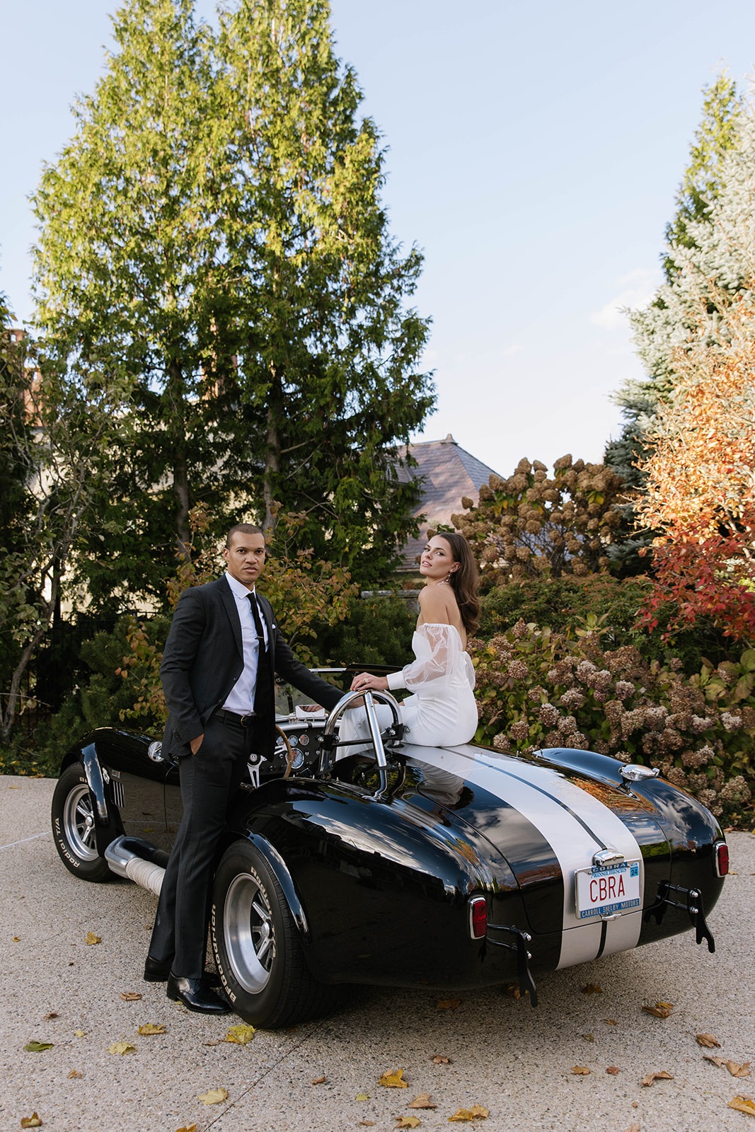 black vintage car for wedding