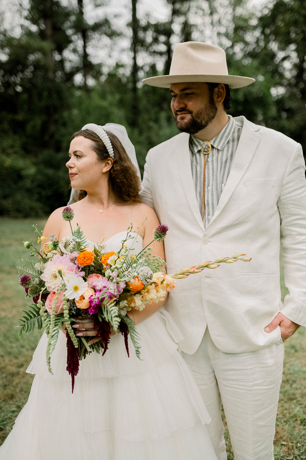 groom with stetson hat