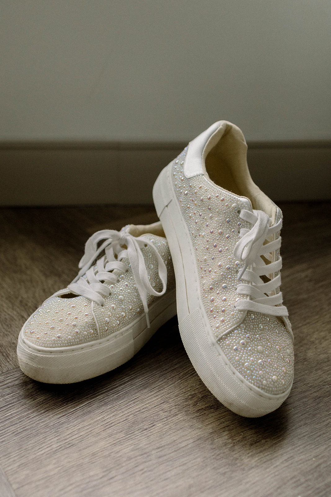 pearl wedding sneakers for bride