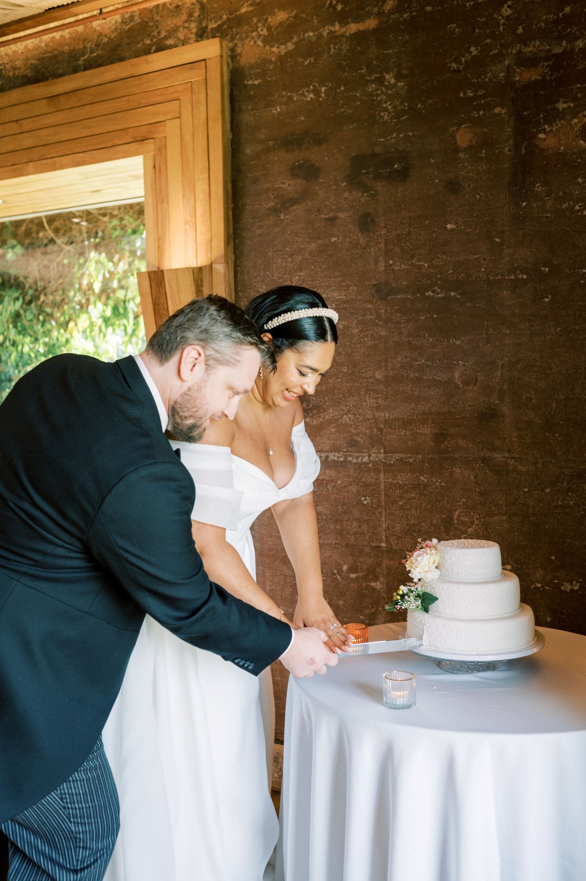 simple three tier wedding cake