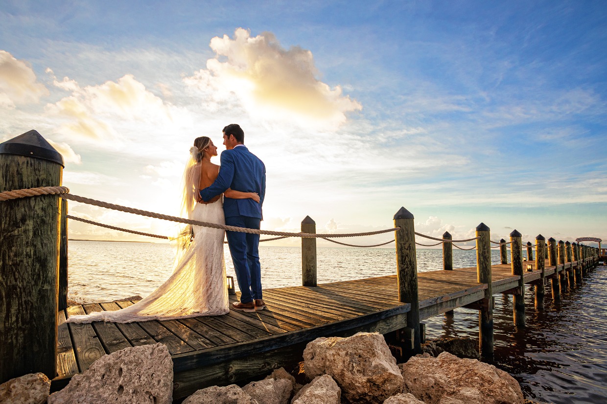 get married on a peir in the florida keys