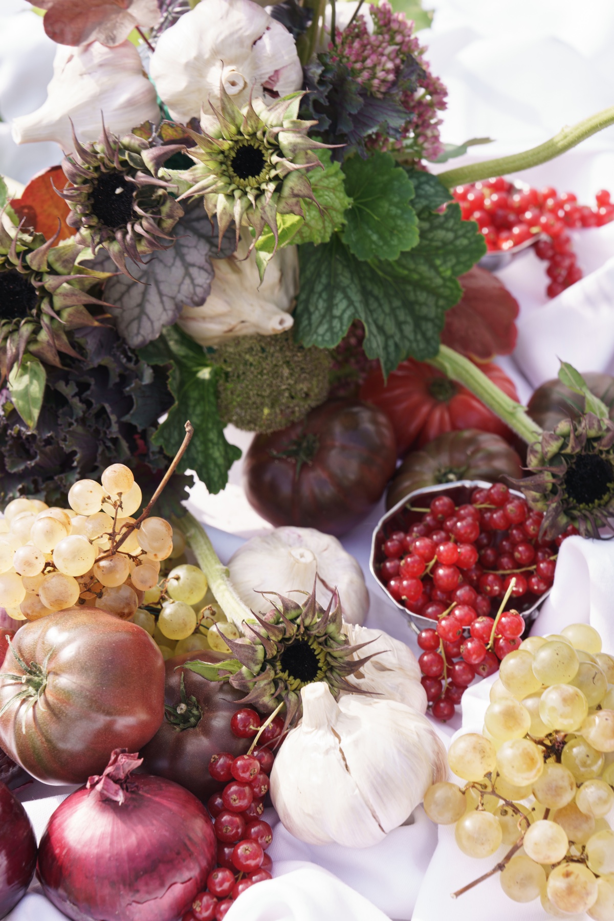 fruit and vegetable centerpieces