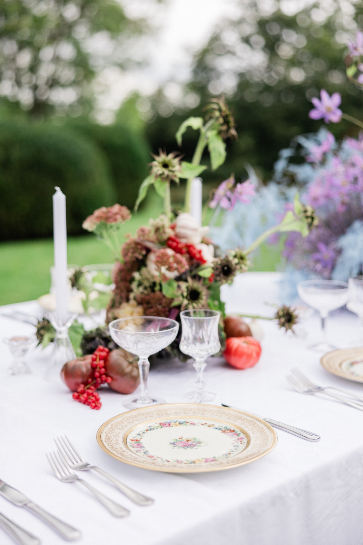 floral place setting