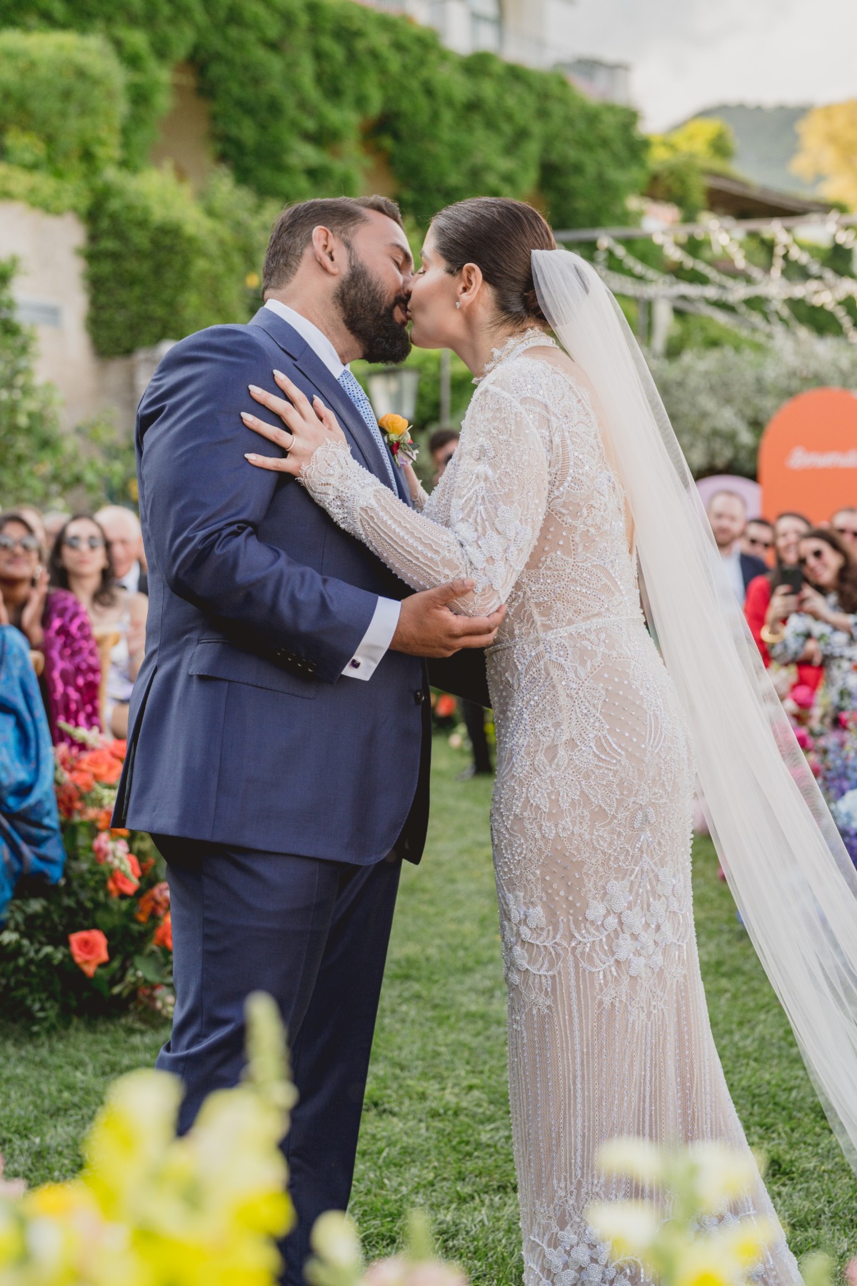 traditional lace wedding gown