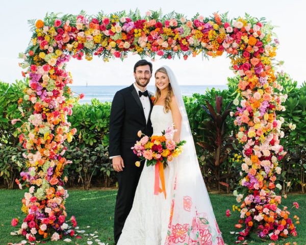 Bright, Colorful Wedding in Paradise at Moana Surfrider