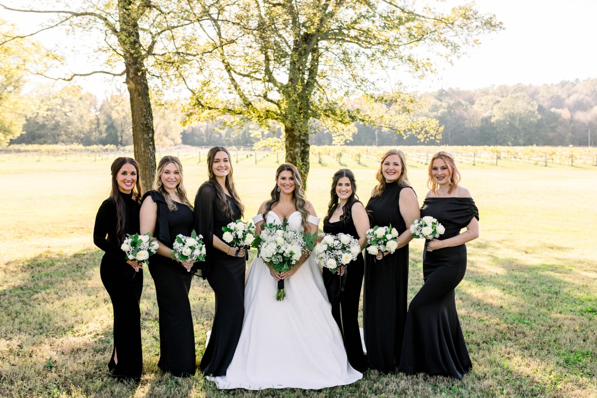 black bridesmaid dresses