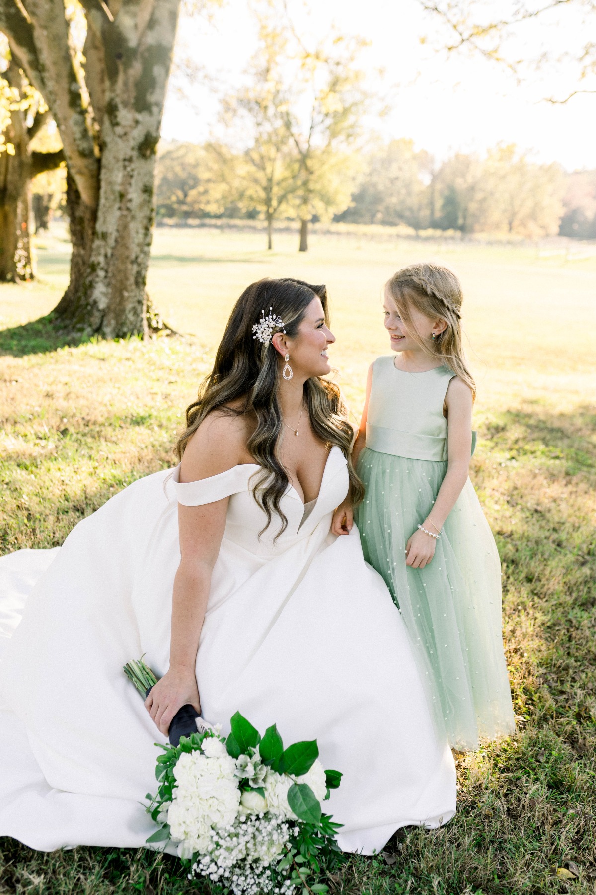 sage flower girl dress