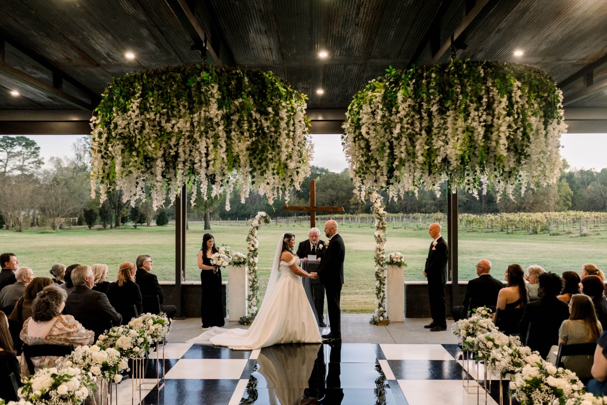 hanging wisteria installations