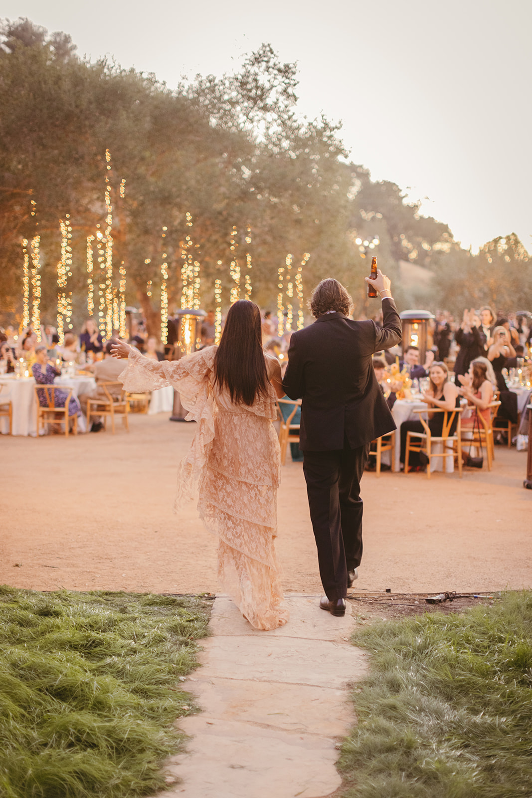 non traditional outdoor wedding reception