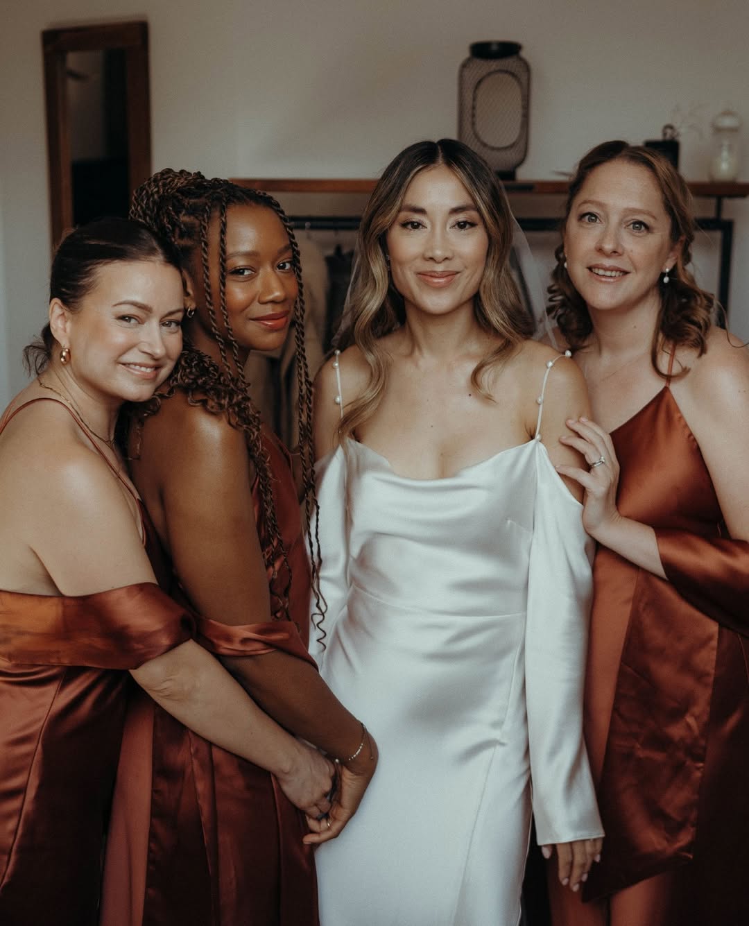 terracotta bridesmaid dresses