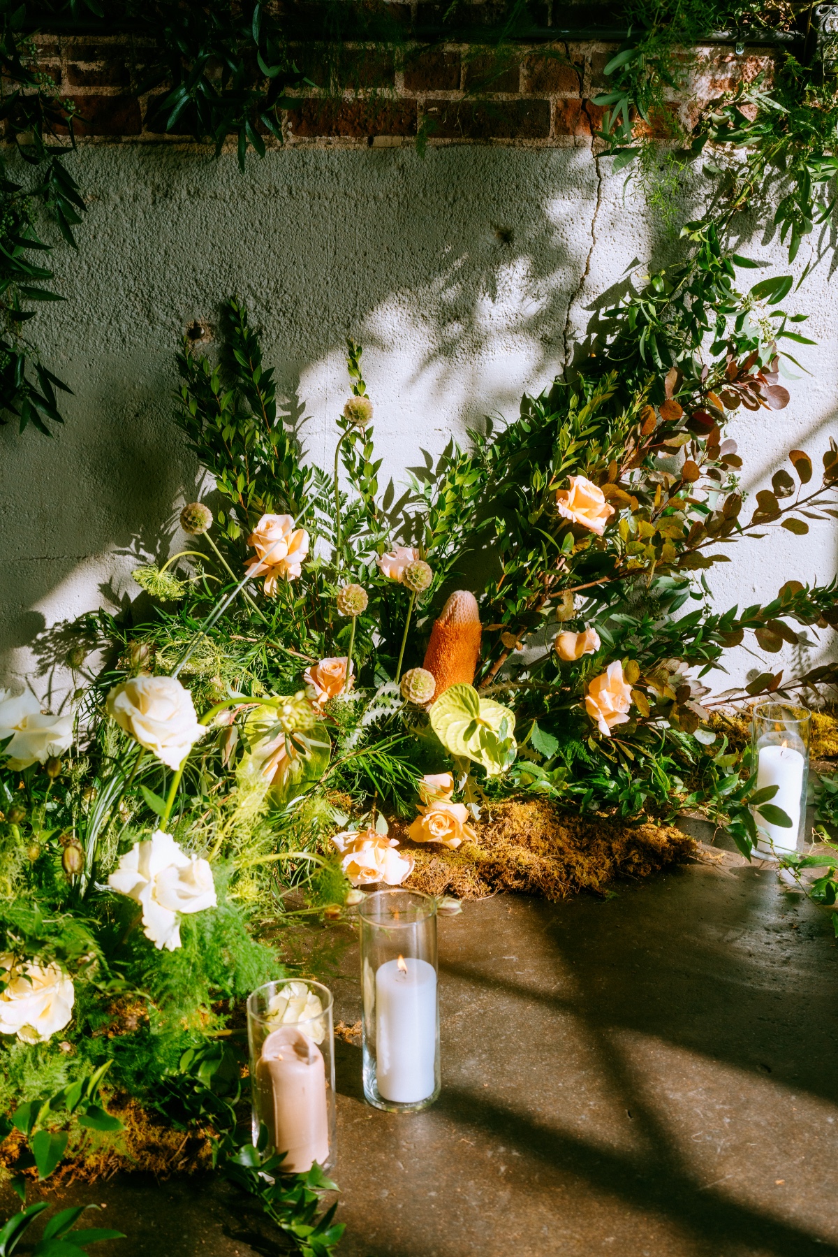 wedding flowers that are mostly greenery