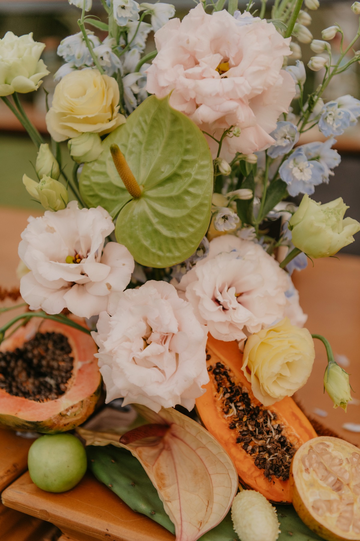 fruit centered wedding flower ideas