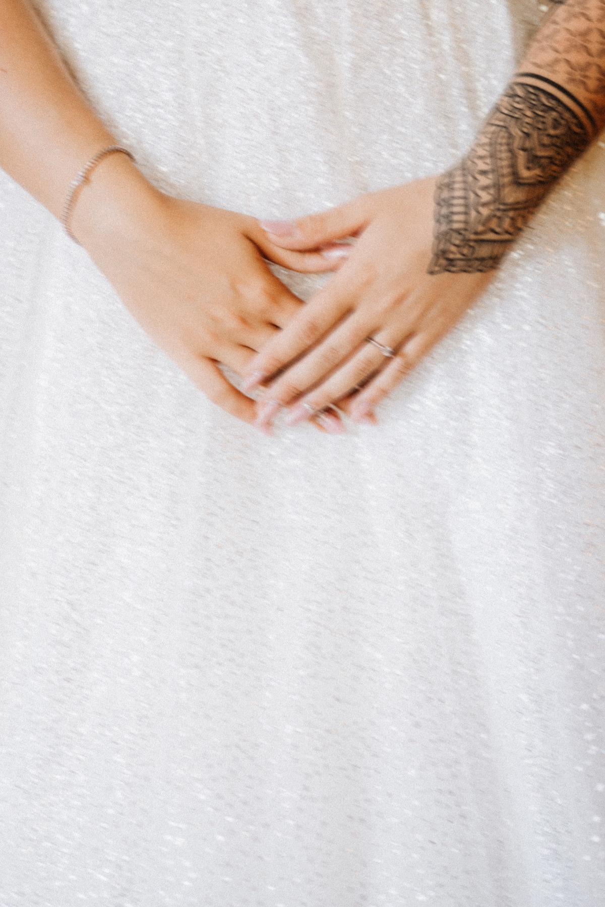 bride with tattoo sleeve