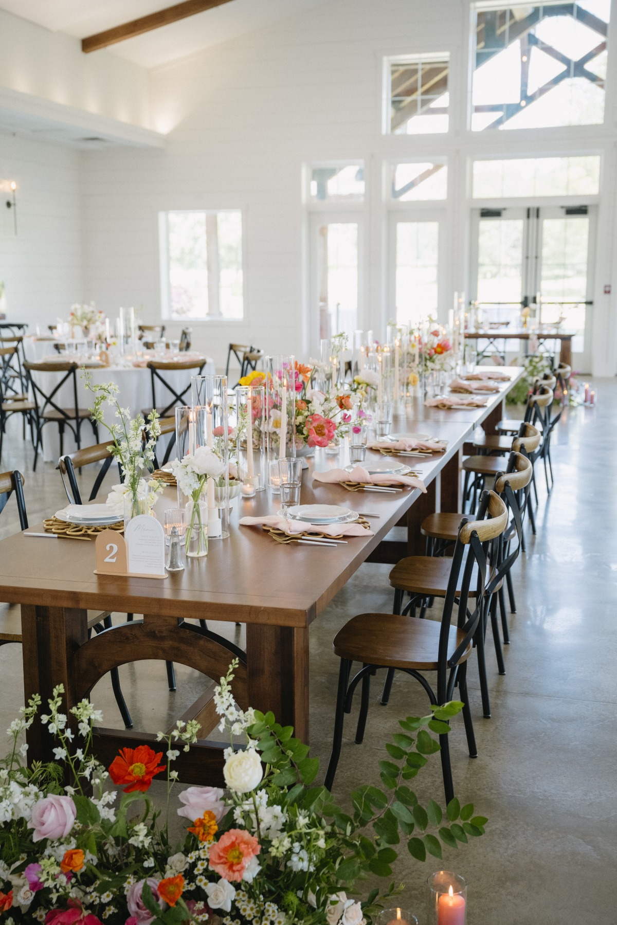 end of table floral arrangements