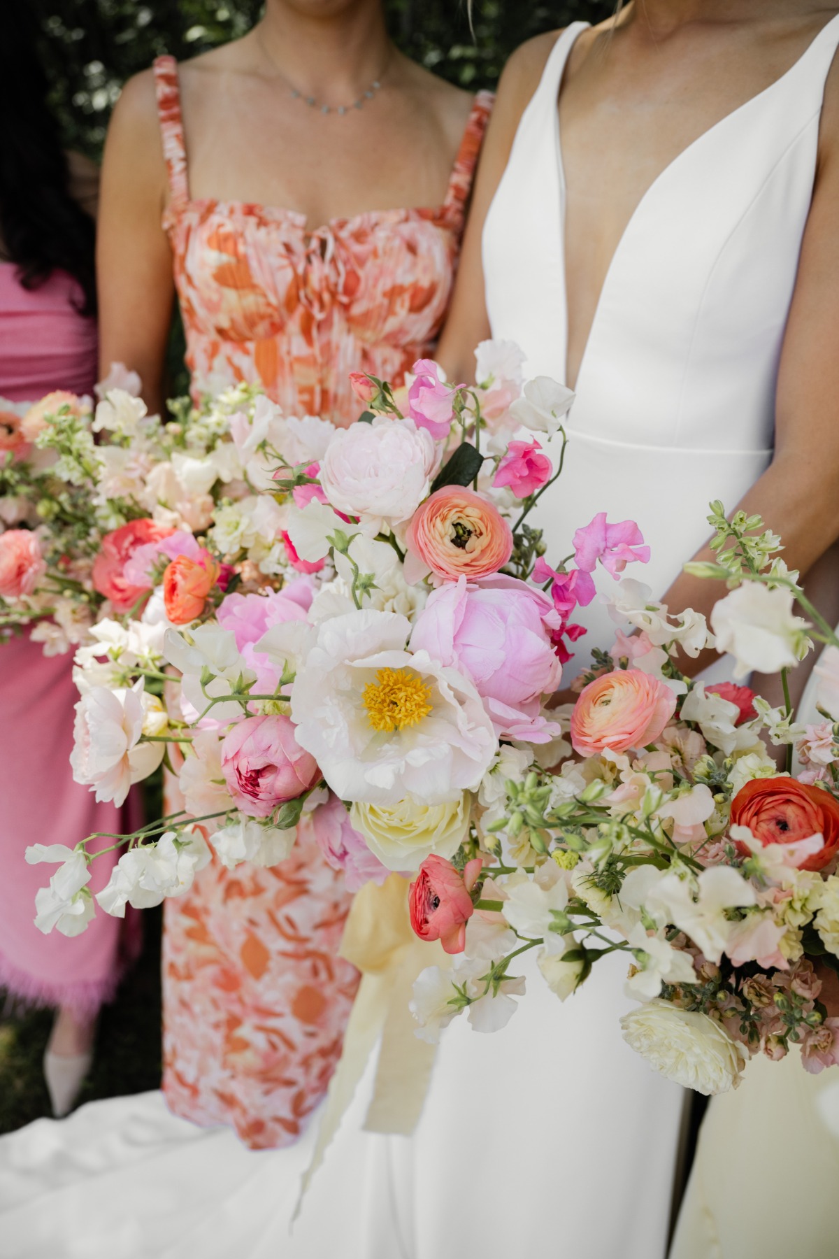 wildflower bouquet with ranunculus