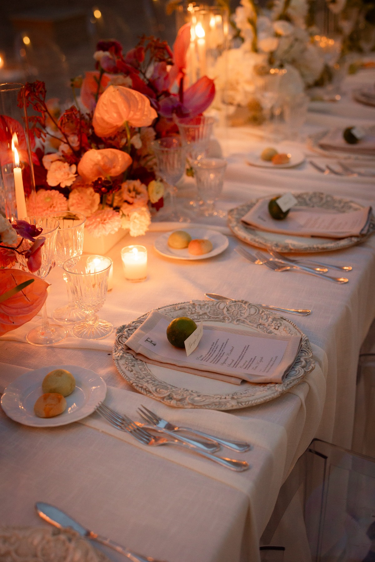 fruit place settings and name cards